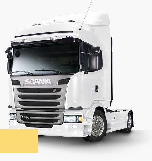 Levně Autolak ve spreji Scania 1366555 PALE YELLOW 95 kvalita autolaku Profesionální (2K)