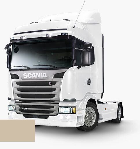 Levně Autolak ve spreji Scania 1406068 BEIGE kvalita autolaku Profesionální (2K)
